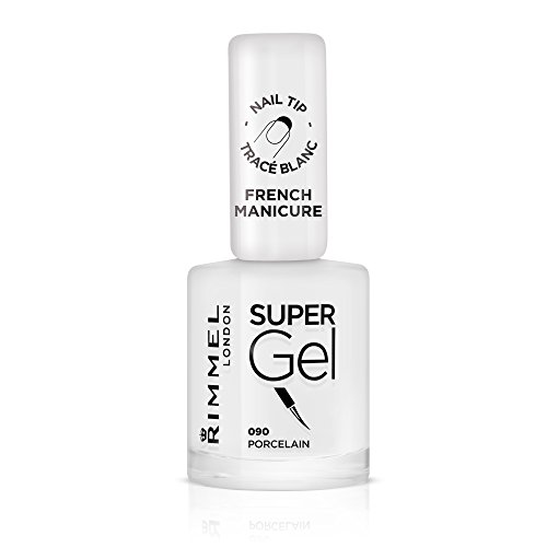 Rimmel London Super Gel French Manicure Smalto Unghie Effetto Nail Polish Gel a Lunga Durata, 12 ml, 090 Porcelain