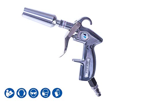 BenBow Pistole di soffiaggio ad Aria compressa con ugello Venturi - Robusta Custodia in Alluminio | soffia Perfettamente | Alta Pressione | Eccellente Flusso d'Aria | Pistola Venturi