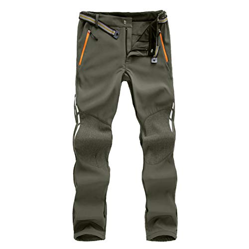 7VSTOHS Pantaloni Outdoor da Uomo Pantaloni da Trekking Impermeabile Antivento Traspirante Caldo Pantaloni da Caccia Pantaloni Invernali da Viaggio per Inverno/Autunno/Primavera