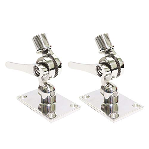 HaoYueDa 2X Regolabile Resistente Marine Mount Antenna for Barche 92mm 3-5/8 Pollici