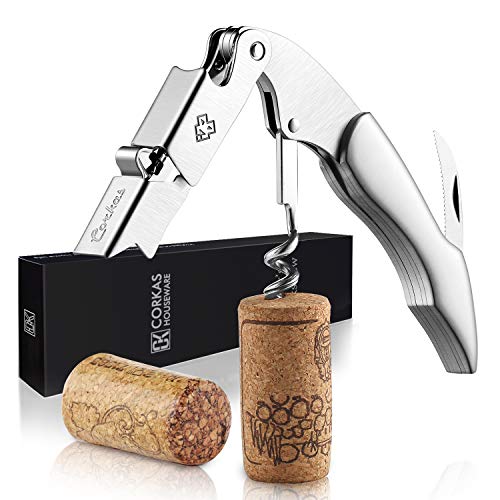 Corkas Cavatappi Professionali Apribottiglie Vino, Cavatappi da Sommelier, Cavatappi del Cameriere Apri Bottiglia Accessori del Vino e Regali