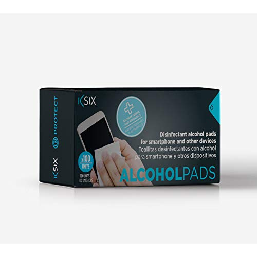 Ksix - Confezione di Asciugamani disinfettanti con Alcool, per Smartphone e Altri dispositivi (100 unità)