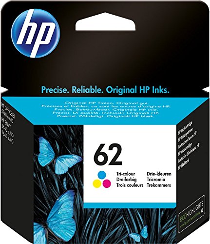 HP 62 C2P06AE Cartuccia Originale per Stampanti HP a Getto d’Inchiostro Compatibile con Stampanti HP Envy All in One 5540, 5642, 5644, 5742, 7640, l’Officejet 5740 e l’Officejet Serie 200, Tricomia