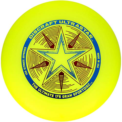 Discraft - Frisbee Ultra-Star, Peso 175 g, Colore: Giallo