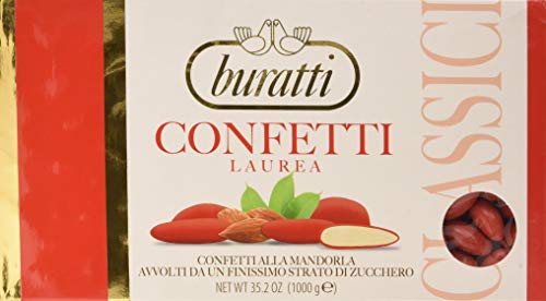 Buratti Confetti alla Mandorla Colore Rosso - 1 kg