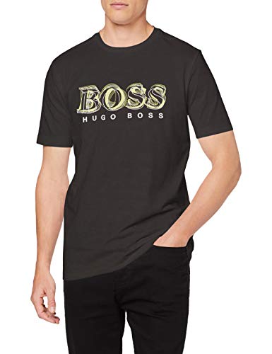 Boss Tee 4 T-Shirt, Nero (Black 1), Large Uomo