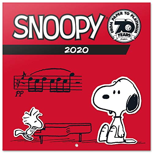 Erik® - Calendario 2020 da muro Snoopy. Licenza ufficiale, 30x30 cm, 16 mesi