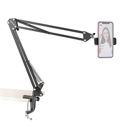 Neewer Stand Bracci a Forbice Articolati da Tavolo 360° Regolabile per Video da Alto con Supporto Clip per Smartphone, per Cottura Artigianato Disegno Schizzo Streaming in Diretta Insegnamento Online