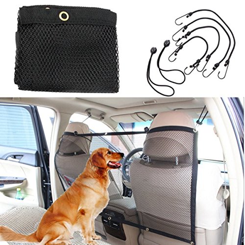 FGF-EU Fgf mesh Pet barriera a rete auto universale veicolo Pet barriera per cani gatti rete di sicurezza con ganci e cinghie 114,3 x 62,2 cm