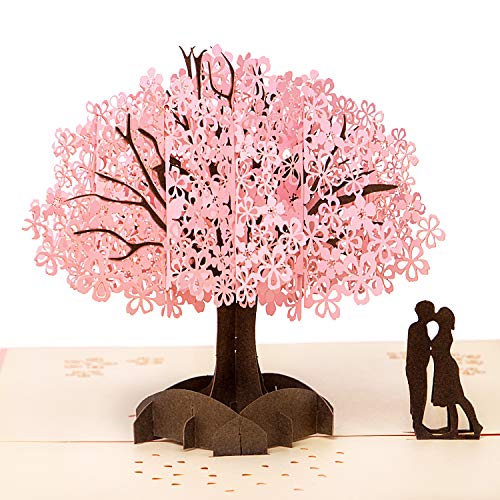Biglietto d'Auguri Matrimonio Carta 3D Pop-up d'Amore per Compleanno Romantico e per la Festa della Mamma /Anniversario/Nozze