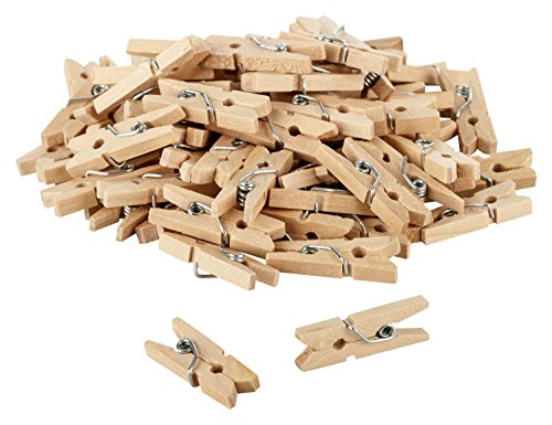 Itenga, 80 mini mollette decorative in legno, 2,5 cm, dimensioni: circa 2,5