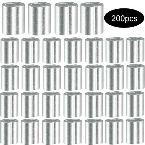 200PCS Morsetti a Manicotto in Alluminio, Doppio Foro, Crimpatrice in Alluminio per Cavo e Cavo da 1,5 mm