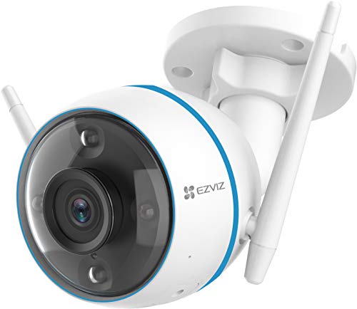 EZVIZ CTQ3N Telecamera Wi-Fi da Esterno con Visione Notturna a Colori, Telecamera di Sorveglianza con Intelligenza Artificiale 1080p, Rilevamento di Persone, Zone di Rilevamento Personalizzabili