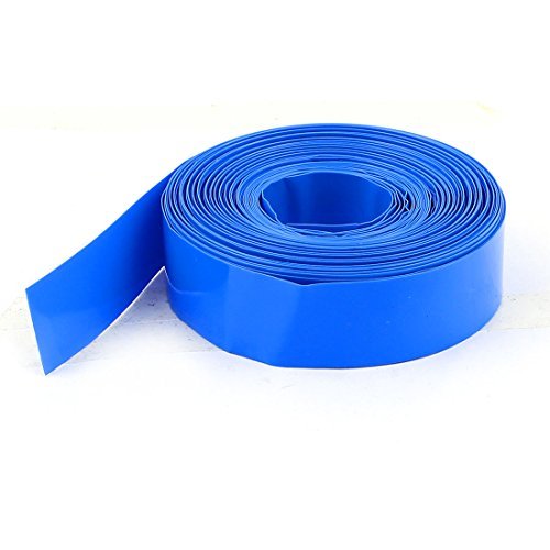 DealMux 5M Lunga 17 Millimetri 48% PVC Blu Tubi termorestringenti Wrap per 1 x AAA Batteria