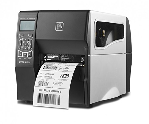 Zebra zt230 – Stampante di etichette (trasferimento termica, 203 x 203 dpi, 152 mm/sec, LCD, parallelo, Wireless LAN, fili) Nero, colore: bianco
