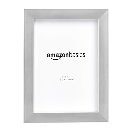 AmazonBasics - Cornice per foto, 13 x 18 cm, Nichel, Confezione da 2