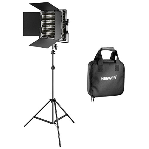 Neewer Kit d’Illuminazione Pannello Luce 660 LED Bicolore Dimmerabile & Cavalletto: Faretto LED 3200-5600K CRI 96+ con Staffa-U & 190cm Cavalletto per Fotografia Registrazioni Video in Studio