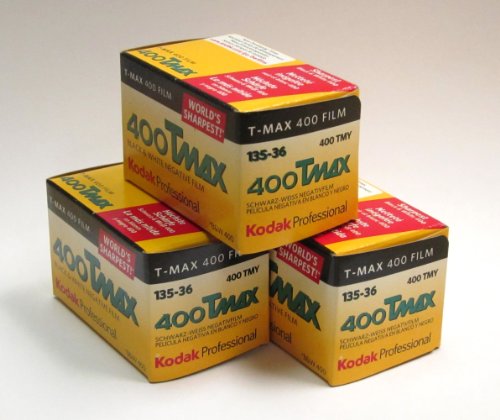 Kodak T-Max 400, confezione da 3 rullini da 36 scatti, in bianco e nero