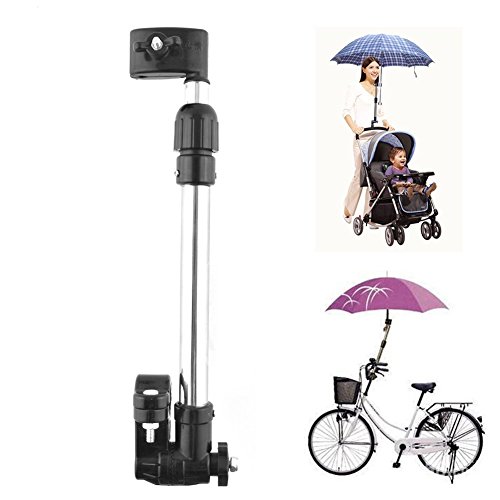 Muttiy - Portaombrello regolabile di alta qualità, montatura per maniglia, per bicicletta, passeggino, sedia a rotelle