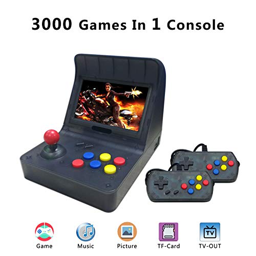 Anbernic Console di Giochi Portatile , Console di Giochi Retro Game Console 4.3 Pollici Schermo 3000 Giochi TV-out Videogioco Portatile per Bambini Regalo - Transparent Nero