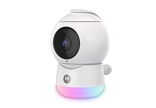 Motorola Baby - Videocamera per Baby Wifi Video Full HD con Luce Notturna - Temperatura, Panoramica, Scansione, Zoom, Inclinazione, Conversazione a 2 vie, Ninne Nanne - locale/cloud - Alexa, bianco