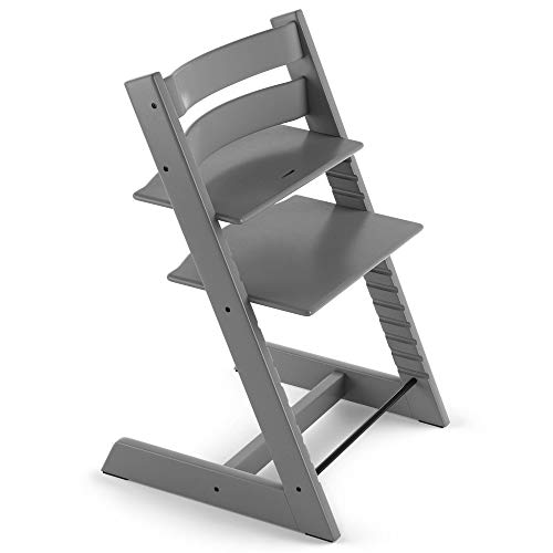 TRIPP TRAPP® sedia evolutiva per neonati, bambini, adulti │ Seggiolone in legno di faggio regolabile in altezza │ Colore: Storm Grey