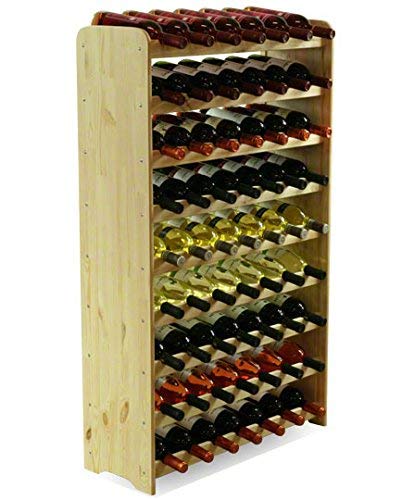 MODO24 Porta Bottiglie Vino Armadio Supporto portabottiglie per 63 Bottiglie di Vino Nuovo.