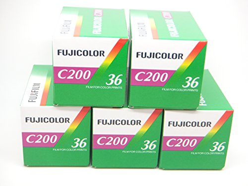 Fuji C200 Pellicola a colori, 35 mm, 36 foto, 5 pezzi