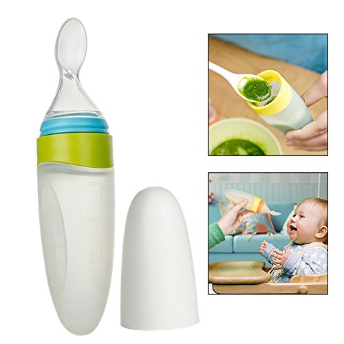 Itian Squeeze Baby Food Dispenser Cucchiaio in Siliconce per Neonati Integratore Alimentare