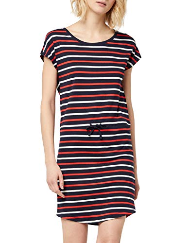 ONLY NOS Onlmay S/s Dress Noos, Vestito Donna, Multicolore (Night Sky Stripes:Multi Flame Scarlet/Cloud Dancer), 42 (Taglia Produttore: X-Large)