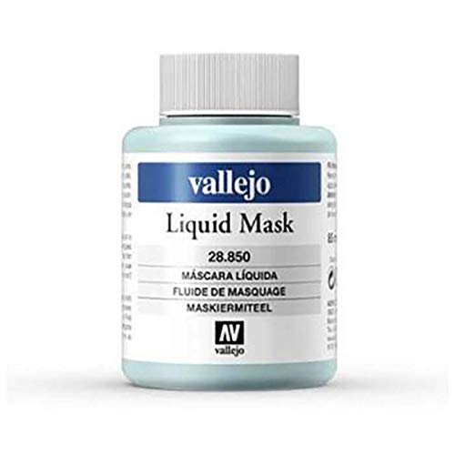 Acrylicos Vallejo Liquid Mask - Sostanza Utilizzata per le Aree di Riserva che Rimangono non Verniciate, 85 ml, Trasparente