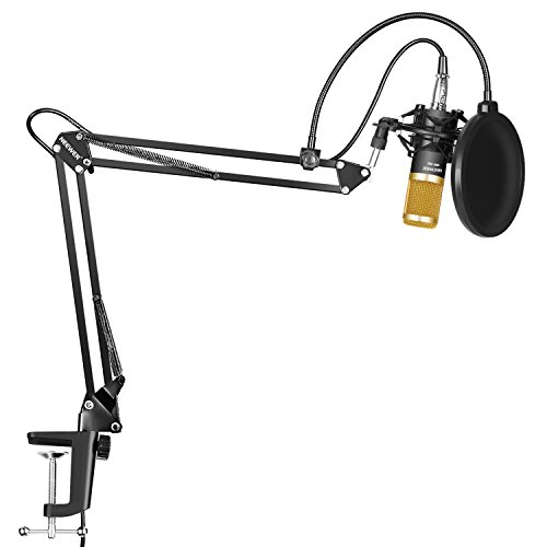 Neewer NW-800 Microfono a Condensatore Professionale per Trasmissioni Registrazioni in Studio & NW-35 Braccio a Forbici Sospensione per Microfono con Supporto Anti-vibrazione e Serratura da Tavolo