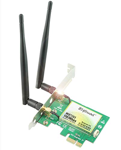 Ziyituod Scheda di Rete Wireless Wi-Fi con Bluetooth 4.2, 1200M(5G 867Mbps / 2,4G 300Mbps) Scheda di Rete PCI, Wireless Express Dual Band 802.11ac, Windows10/ 8.1/ 8/ 7（32 64Bit）