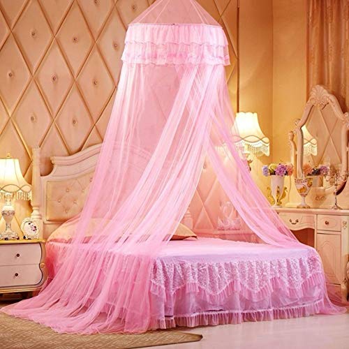 Zanzariera a Tenda per Letto, BESTZY Zanzariera Principessa, Zanzariera a Baldacchino per Letto, Zanzariera Letto Matrimoniale, Zanzariera universale a cupola, Kit completo per la