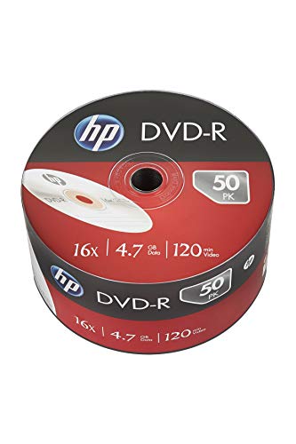electricalcentre - confezione di 50 DVD-R HP, 4,7 GB 16 x (DVD con 120 minuti registrabili)