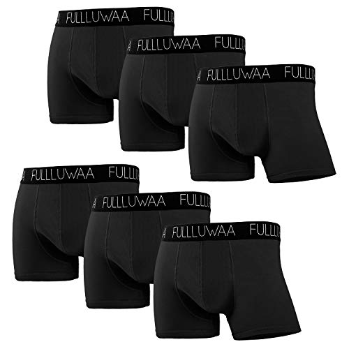 Fullluwaa Boxer Uomo (Pacco da 6) Mutande in Cotone Fitted Slip-XL