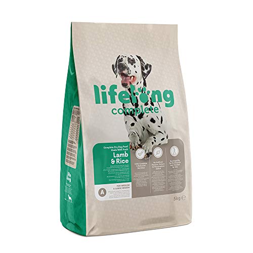 Marchio Amazon - Lifelong Alimento secco completo per cani con agnello fresco e riso -5 Kg