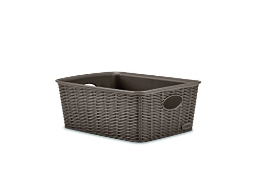 Stefanplast Elegance Cestino Rattan, Marrone, 25 x 19 x 10 cm