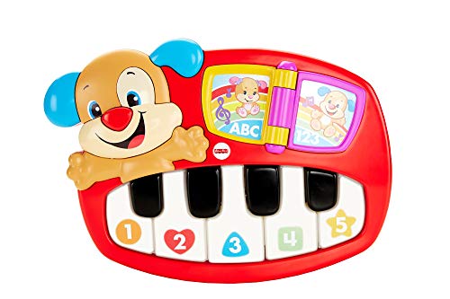 Fisher Price- Pianoforte del Cagnolino, Giocattolo Musicale, Adatto per Bambini dai 6 Mesi, Multicolore, DLD22