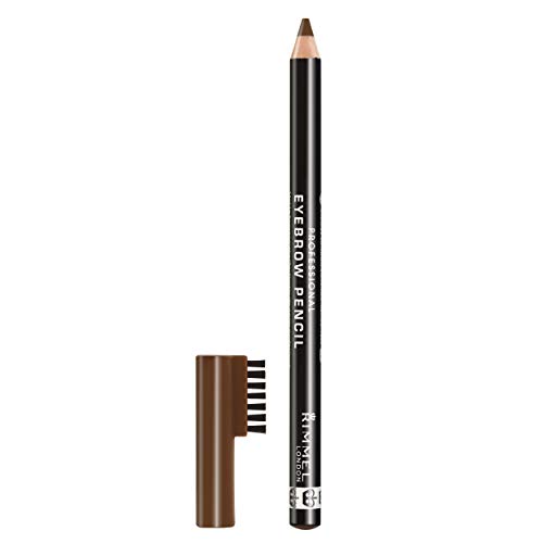Rimmel London Matita Sopracciglia Professional Eyebrow Pencil, Formula a Lunga Durata, Pettinino Incorporato, 002 Hazel, 1.4 g