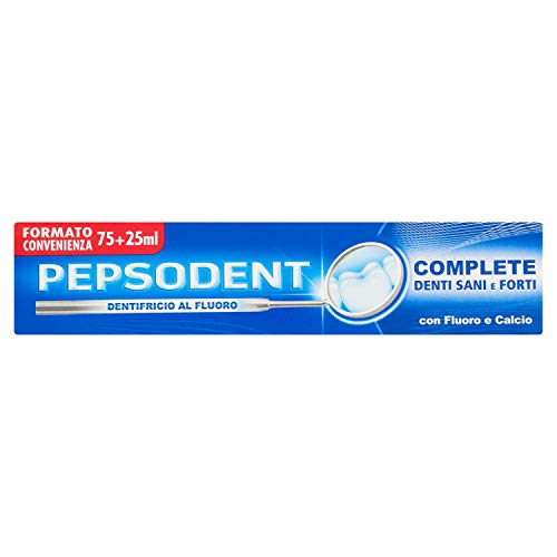 Pepsodent - Dentifricio, Complete, Denti Sani e Forti, con Fluoro e Calcio - 100 ml