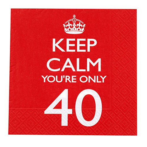 Neviti - Tovaglioli di Carta Keep Calm You're Only 40