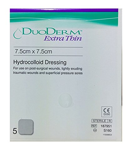 Duo-Derm Extra Thin Dressing 7.5cm X 7.5cm (5)