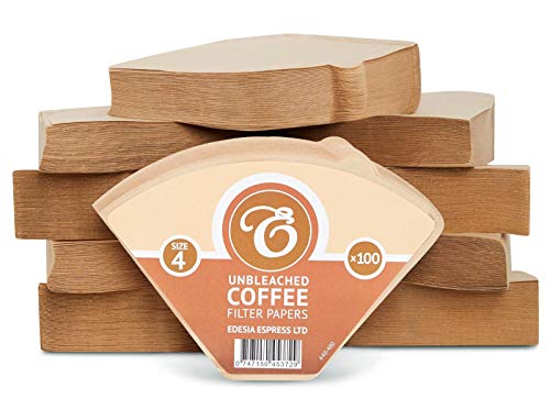 EDESIA ESPRESS - 1000 filtri caffè americano in carta non sbiancata - forma a cono - misura 4
