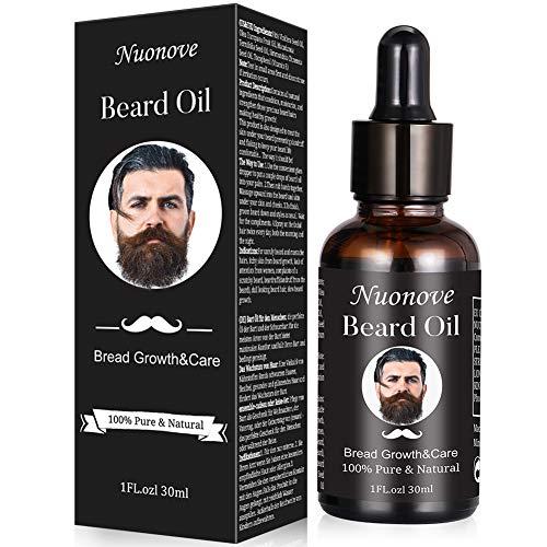 Olio da barba, Beard Growth oil, olio essenziale di oli da barba per uomo, barba, Moisturizes, Soothes, stimola la crescita e Shine, per la cura della barba lunga e corta, 30 ml