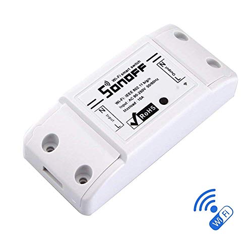 Sonoff Basic R2 - Smart interruttore universale WiFi Smart Home Switch con timer fai da te tramite iOS Android 10 A/2200 W, Bianco (1 Pack)