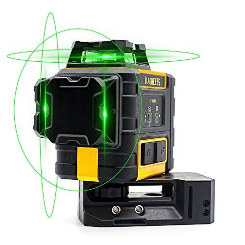Livella Laser Autolivellante Verde 3x360°, livella laser Professionale 360, Carica USB, Modalità Autolivellante e Pulsata (Con 2 Batterie al Litio Ricaricabili)
