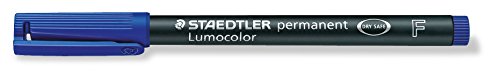 Penna a punta sintetica Lumocolor Permanent Staedtler - blu - fine - 0,6 mm - 318-3
