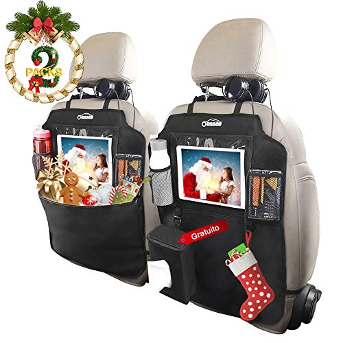 Oasser Protezione Sedili Auto Bambini 2pcs Proteggi Sedile Organizzatore Sedile Posteriore Impermeabile Supporto