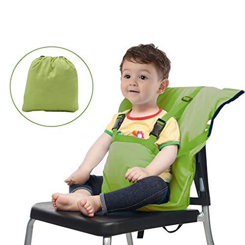 Bambino Seggiolone Coprisedile Viaggio Imbracatura di Sicurezza Portatile Infantile Sacco Cintura,Verde